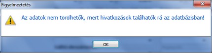 Törlési üzenet Törlési üzenet
