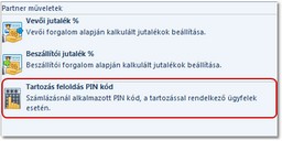 Tartozás feloldása PIN kóddal