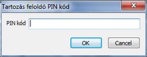 Tartozás feloldása PIN kód megadása