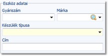 Eszköz adatai Eszköz adatai