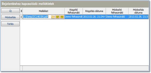 Mellékletek Mellékletek