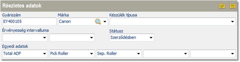 Készülék részletes adatai Készülék részletes adatai