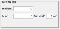 Tartozás limit